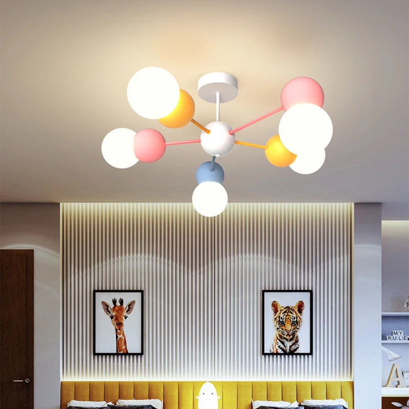 Nordic minimalist children's room chandelier