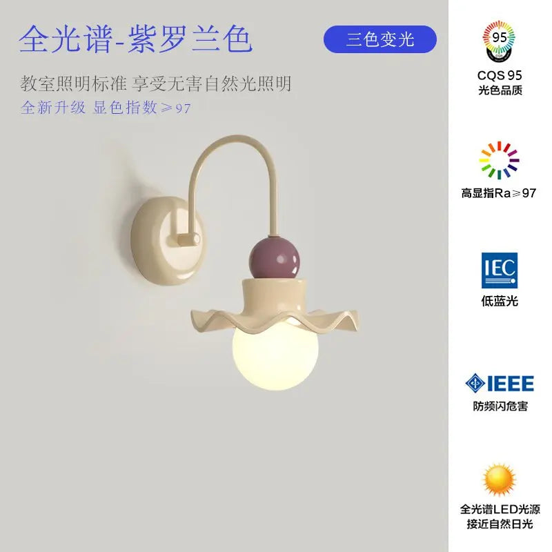 Nordic flower pendant light for children and decorations - vue 13 sur 16