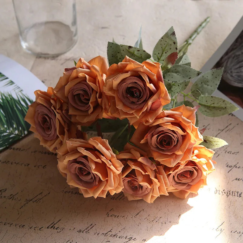 Artificial rose bouquet for home and office decoration