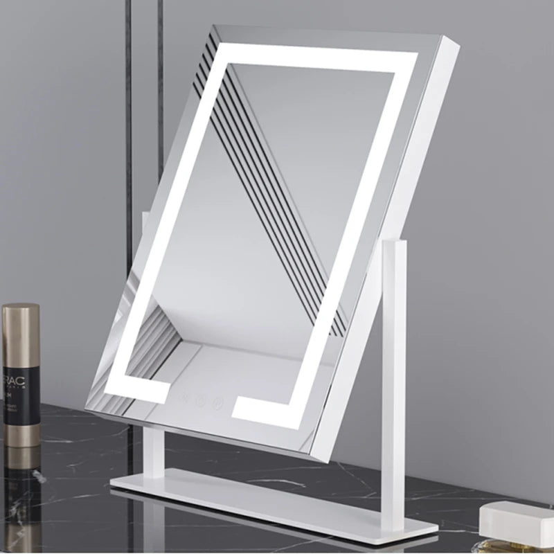 Decorative mirror with 360-degree rotatable high definition light - vue 5 sur 5