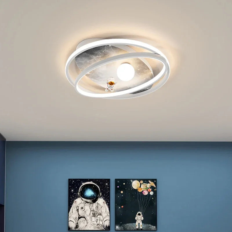 Modern astronaut ceiling light for children's room