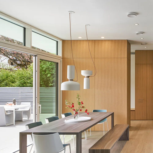 Nordic minimalist creative LED pendant light for dining room or bar - vue 3 sur 22