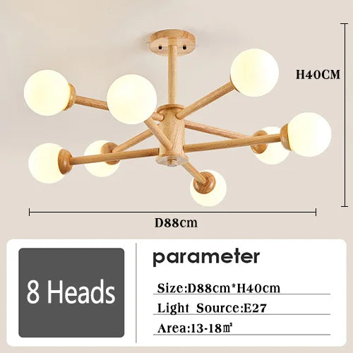 Modern glass chandelier for elegant interior decoration - vue 10 sur 10