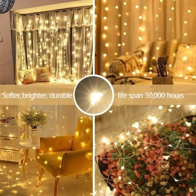 guirlande lumineuse usb avec télécommande pour fêtes et décorations - vue 4 sur 9