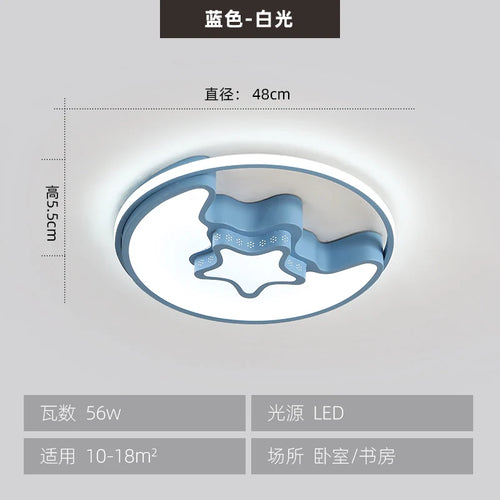 Modern LED children's cartoon ceiling light - vue 9 sur 12