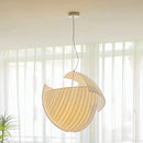 Japanese wabi sabi fabric designer LED pendant light for living room, dining room and home decor