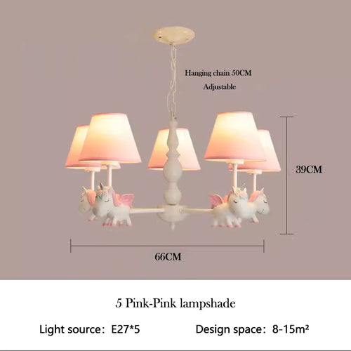 Nordic style rotating LED children’s chandelier, romantic and cosy - vue 17 sur 24
