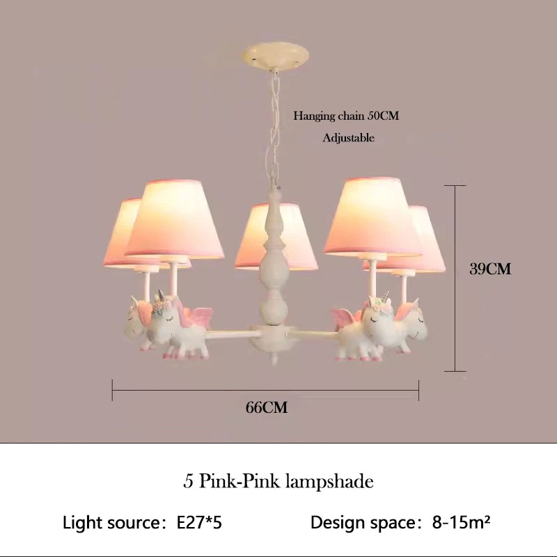 Nordic style rotating LED children’s chandelier, romantic and cosy - vue 16 sur 24