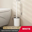 Aluminium wall-mounted brush with no-drill installation for effective cleaning