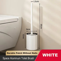 Aluminium wall-mounted brush with no-drill installation for effective cleaning