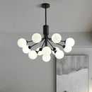 Modern glass bubble and flower decorative chandelier