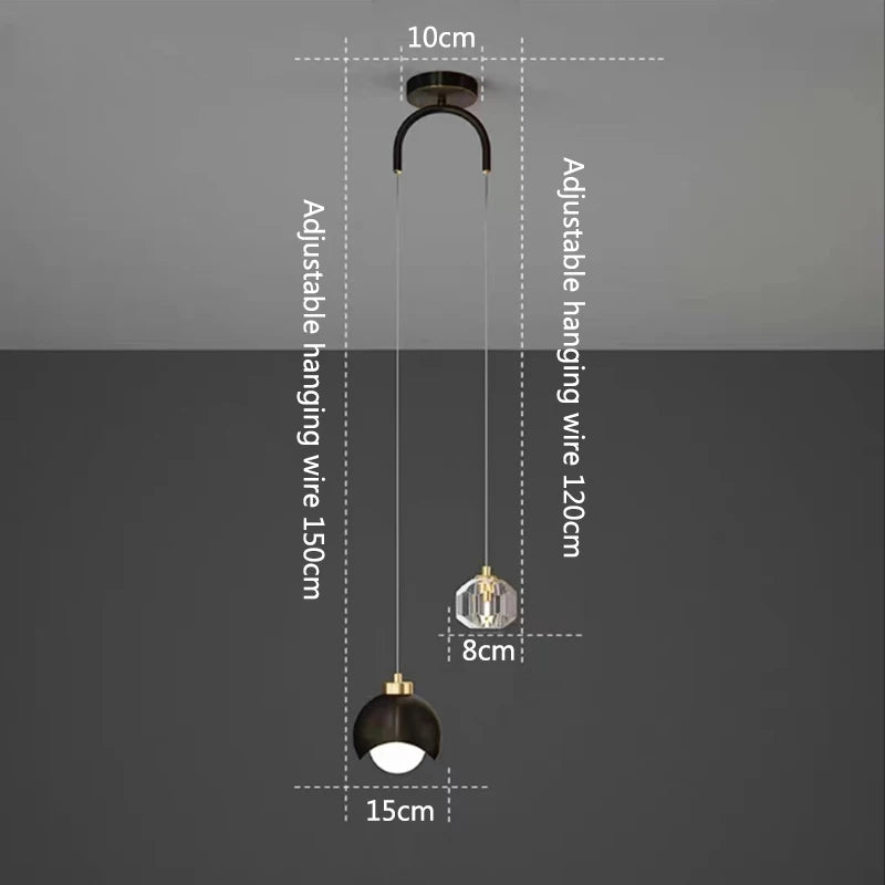 Modern crystal pendant light for elegant interior decor