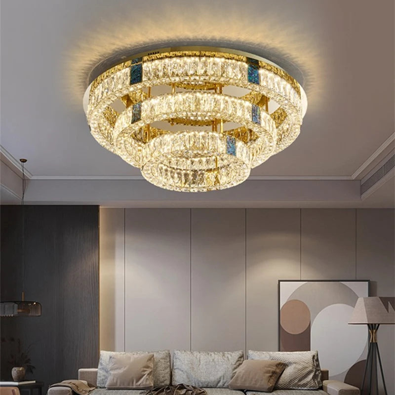 Nordic style round LED ceiling light in stainless steel – latest model