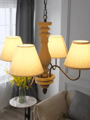 Retro wooden chandelier for elegant vintage lighting