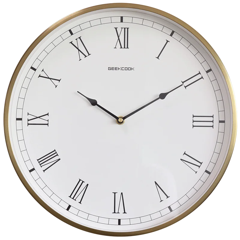 modern luxury silent wall clock for indoor