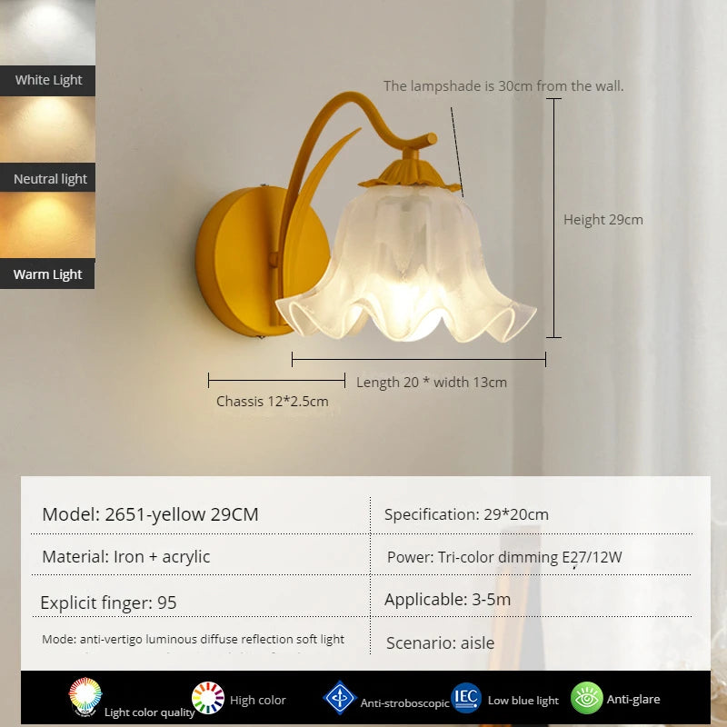 Modern nordic style LED wall light for interior decoration - vue 7 sur 8
