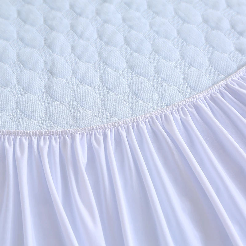 EU Size 35% Bamboo Fiber 65% Polyester, cooling feeling, 30cm Protective Height, Mattress Pad Protector - vue 6 sur 7