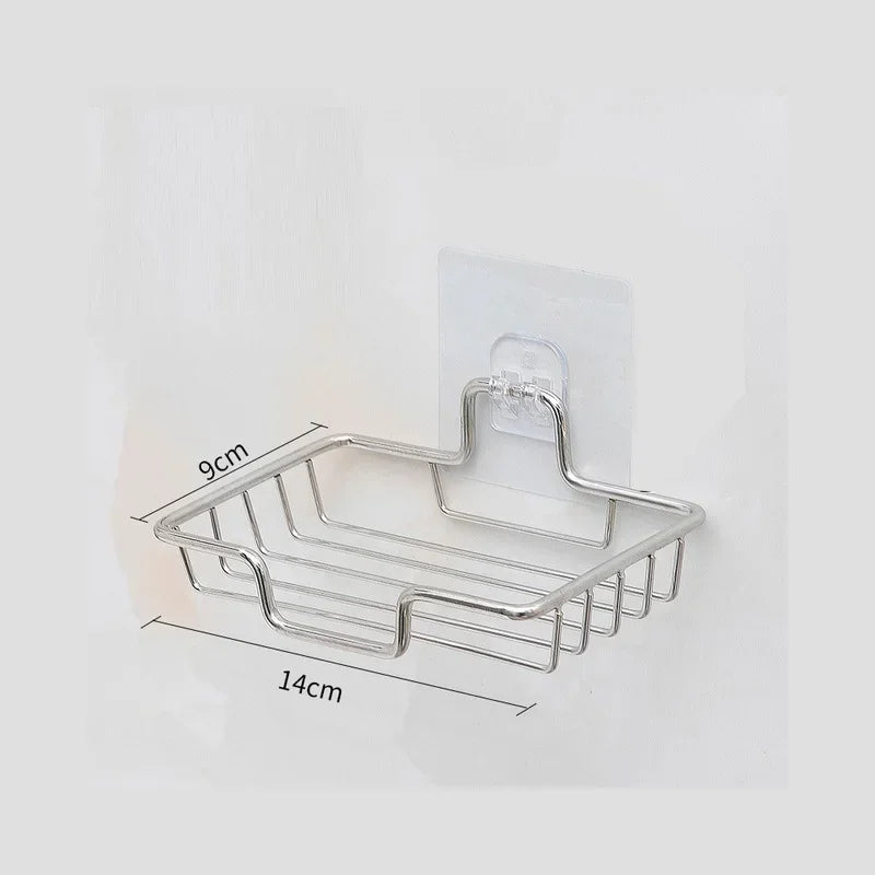wall-mounted soap and sponge storage holder - vue 7 sur 9