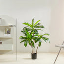 Artificial potted tree green interior decor Brazilian wood