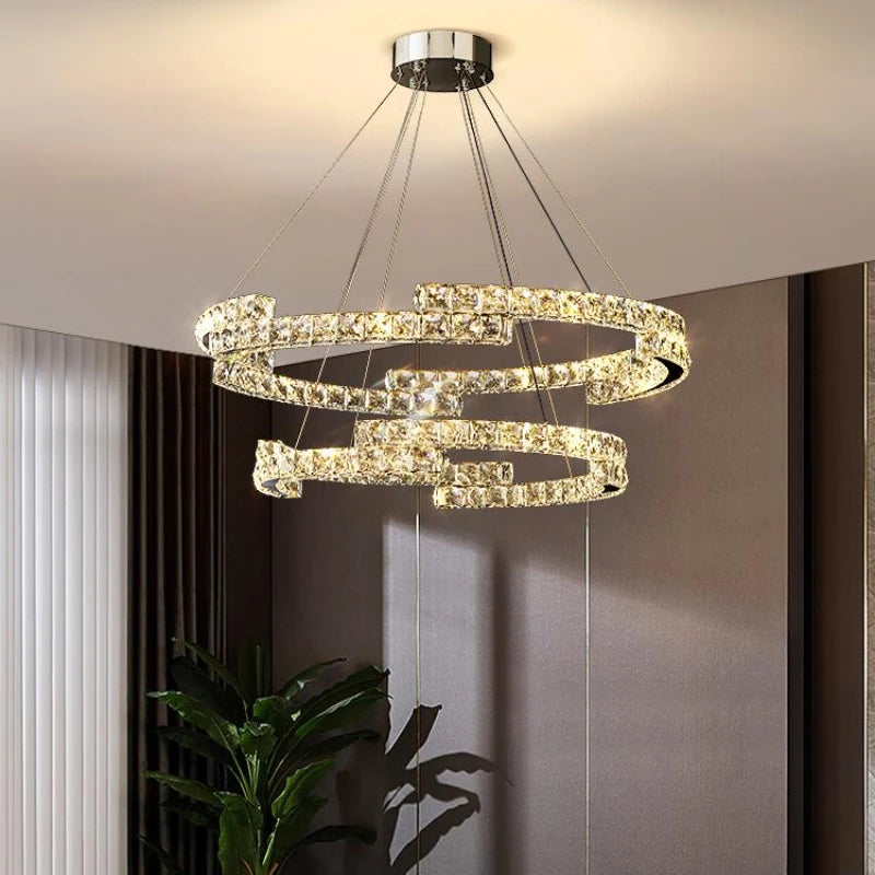 Luxury crystal LED chandelier for interior decoration