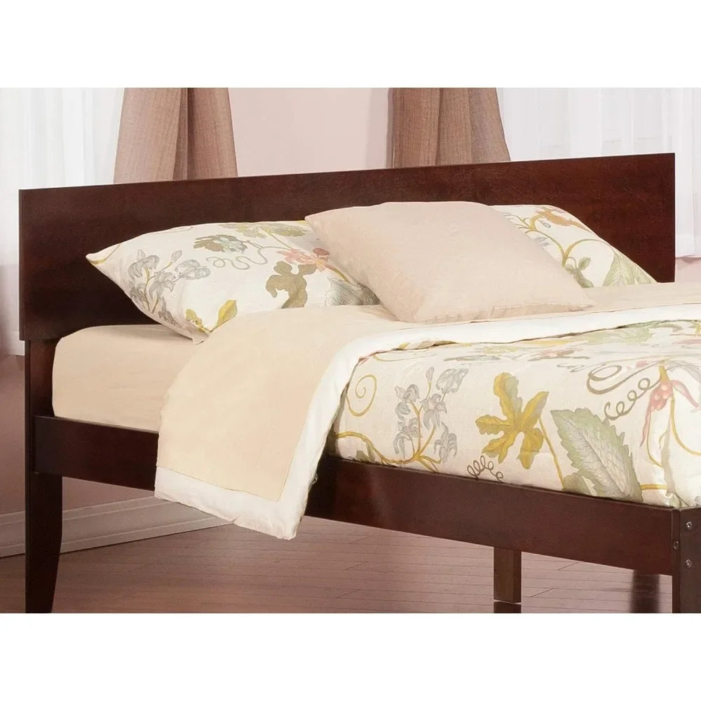Queen Size Headboard, Walnut, Modern Solid Wood Headboard - vue 2 sur 6