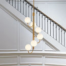 Modern glass chandelier with elegant interior style lighting