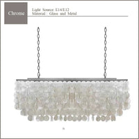 2024 Modern simple living room Scandinavian shell dining room romantic light luxury checkroom B&amp;B rectangular suction chandelier