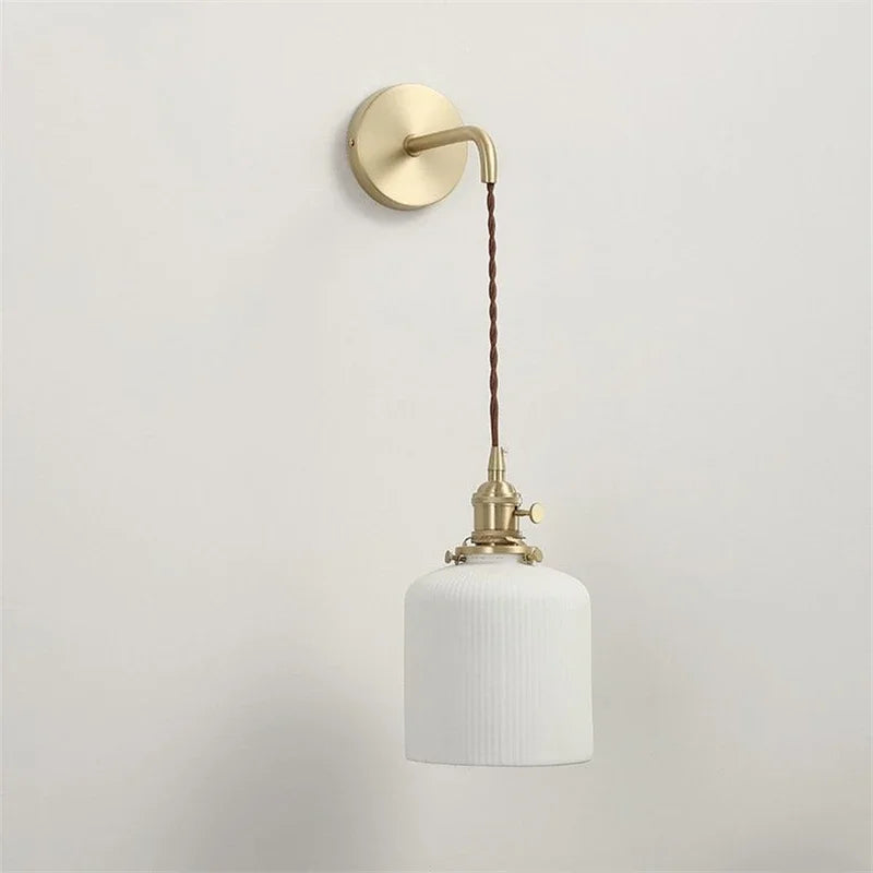 Modern nordic LED ceramic vintage wall light - vue 8 sur 15