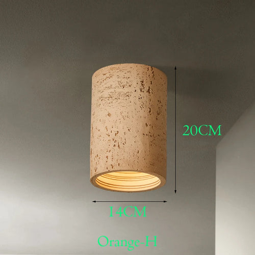 Wabi Sabi red cement LED ceiling spotlight - vue 11 sur 16