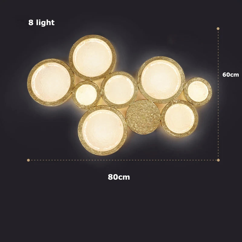 Postmodern copper LED magic mirror wall light - vue 8 sur 9