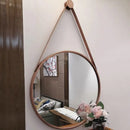 round gold wall mirror for bathroom and hairdressing