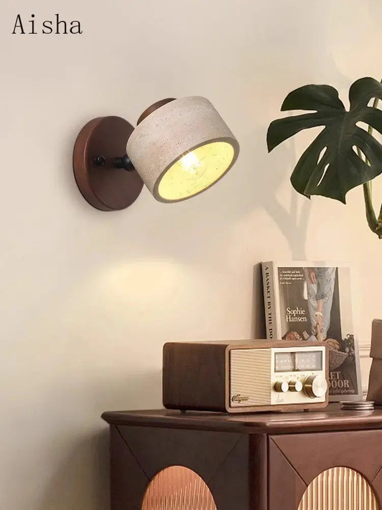 Cave stone wall light decorative rotatable LED