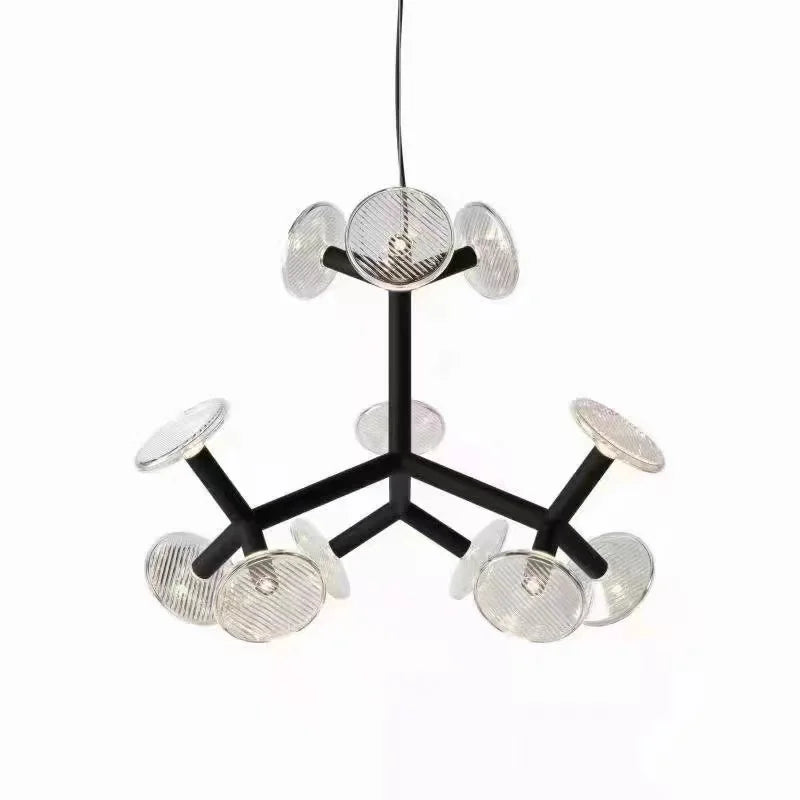 Postmodern glass chandelier American style for interior decoration - vue 13 sur 14