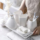 elegant and practical ceramic bathroom accessory set