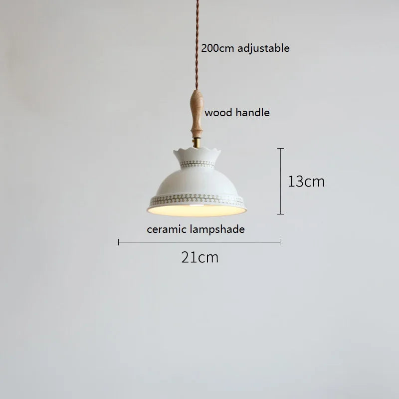 Modern ceramic flower pendant light - vue 10 sur 30