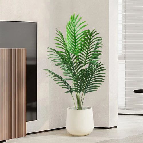 Large artificial palm tree tropical foliage indoor outdoor decoration - vue 3 sur 11