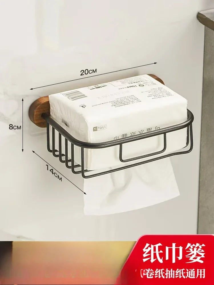 wooden bathroom hardware set - vue 16 sur 18