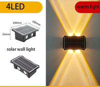 Outdoor solar LED lamp with automatic decorative lighting