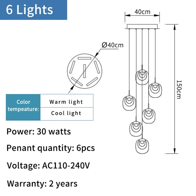 Modern crystal pendant light for decorative indoor lighting - vue 18 sur 20