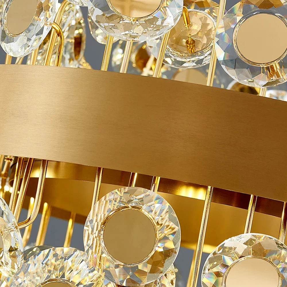 Italian design crystal chandelier for elegant interior decor - vue 5 sur 8