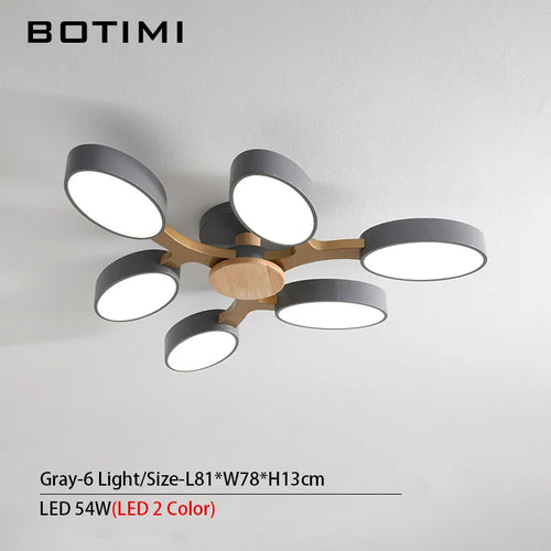Grey tree-shaped LED ceiling light - vue 12 sur 32