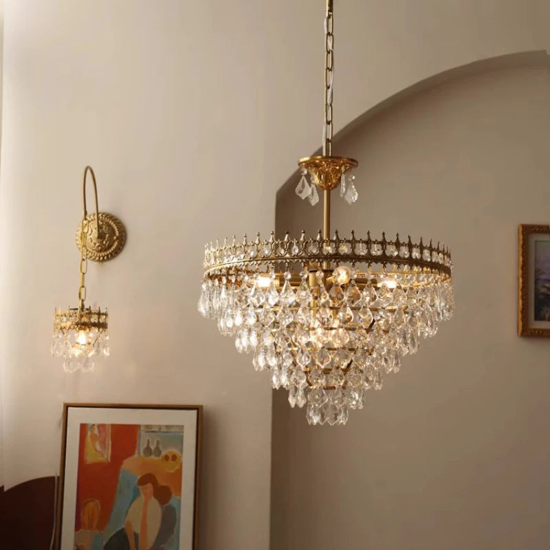 Retro crystal chandelier for elegant interior decor