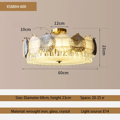 Modern French crystal LED designer chandelier - vue 10 sur 9