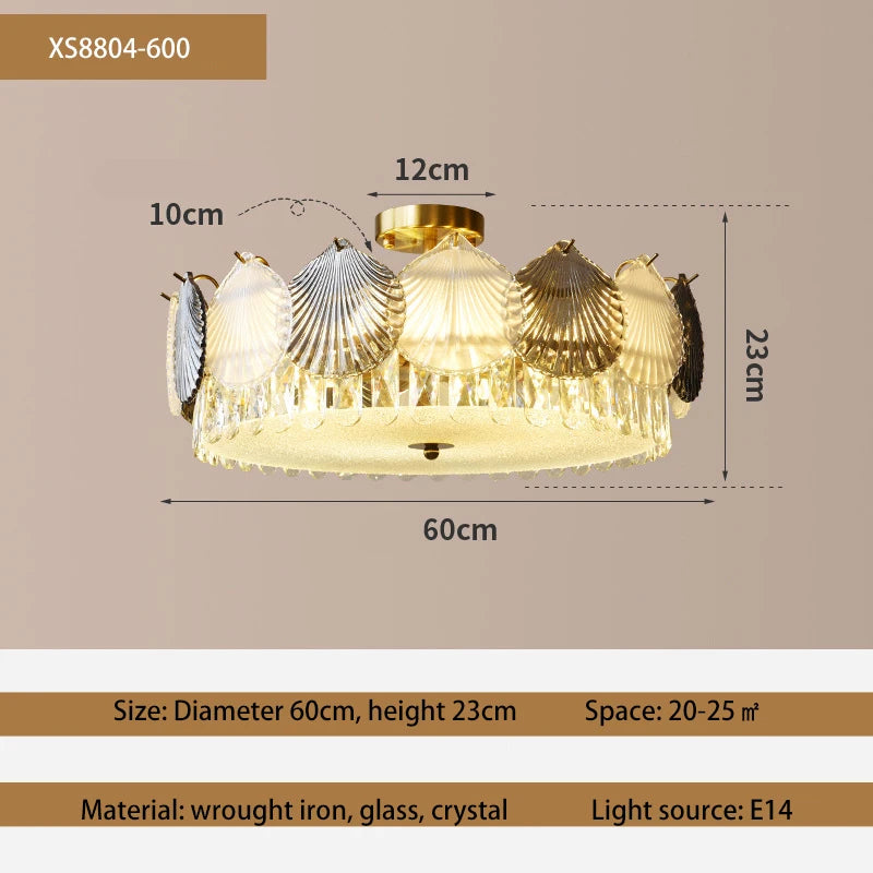 Modern French crystal LED designer chandelier - vue 9 sur 9