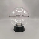Outdoor black globe post lamp for garden and terrace lighting