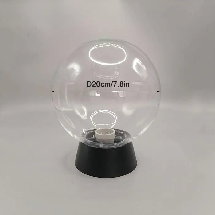 Outdoor black globe post lamp for garden and terrace lighting - vue 8 sur 15