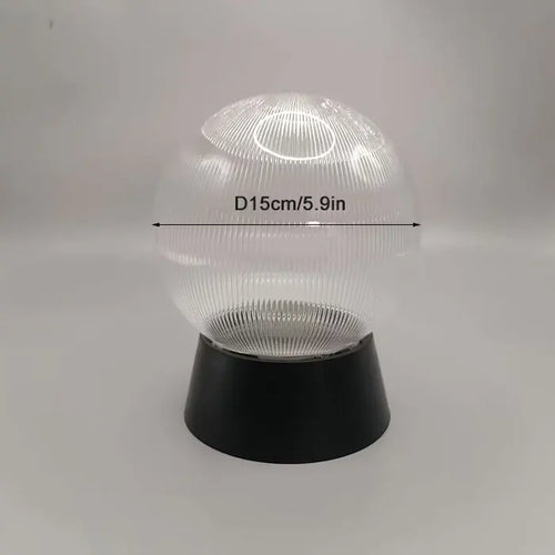 Outdoor black globe post lamp for garden and terrace lighting - vue 10 sur 15