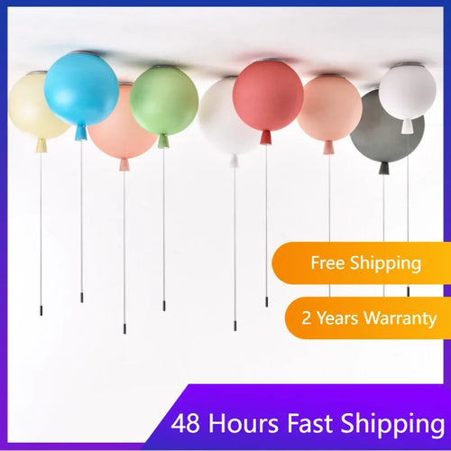 Modern balloon ceiling light for children, school and shop decor - vue 2 sur 13