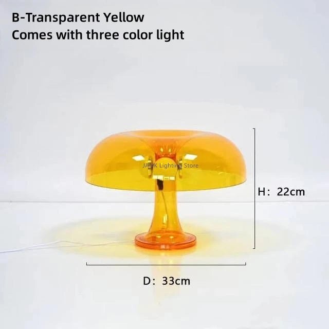 Minimalist mushroom LED table lamp for decoration - vue 13 sur 14