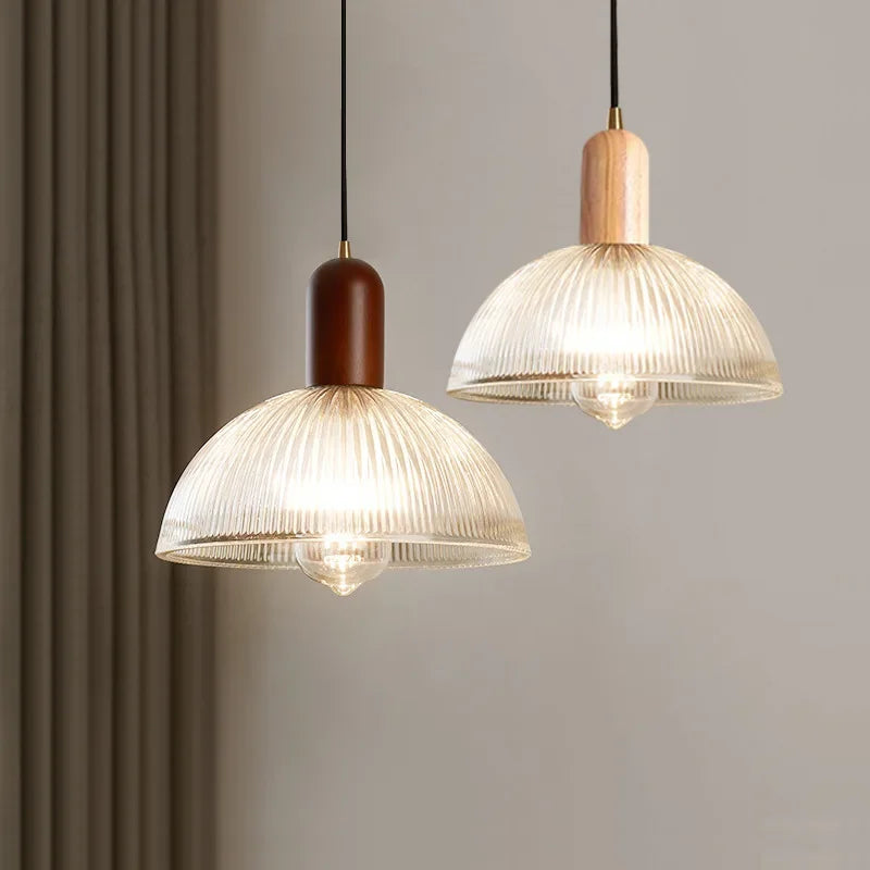 Japanese-style glass pendant light for vintage interiors